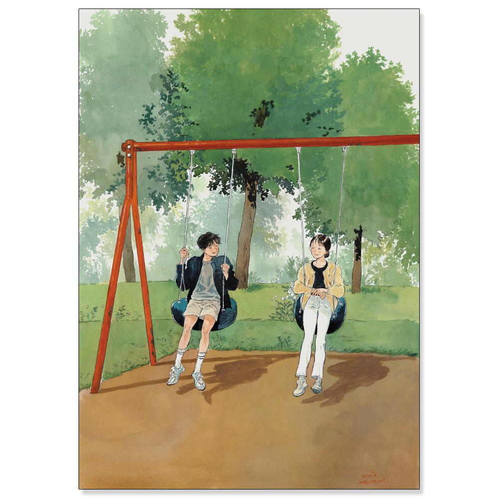 그네 / A3 종이포스터 / 노마 NOMA 아트포스터 포스터 미술 수채화 노마딕 nomadic 대형포스터