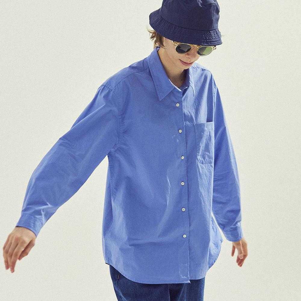 TE5-SH07 페이퍼셔츠-블루블루