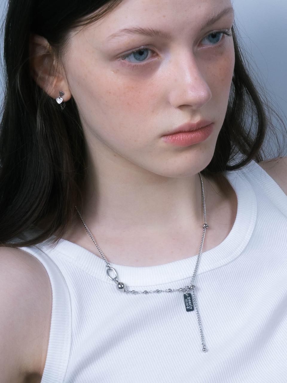 볼 체인 포인트 마그넷 목걸이_PM25N011SS