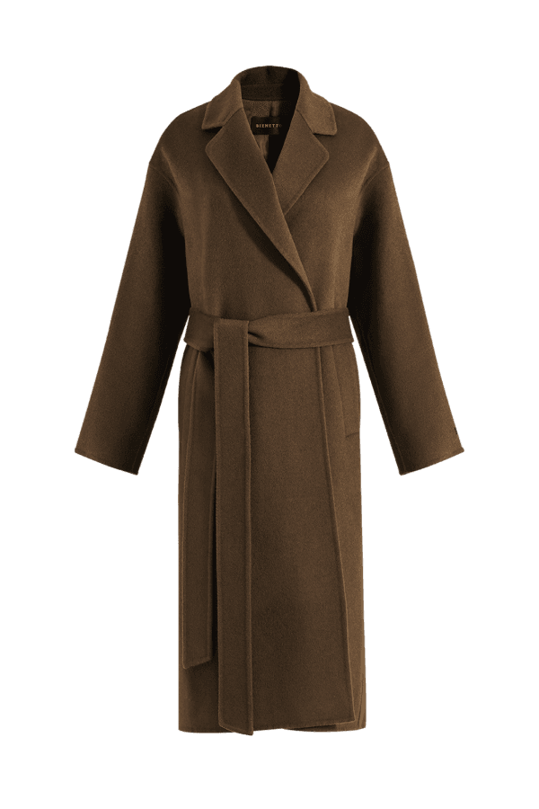 Handmade Cashmere Robe Coat (Khaki Brown)