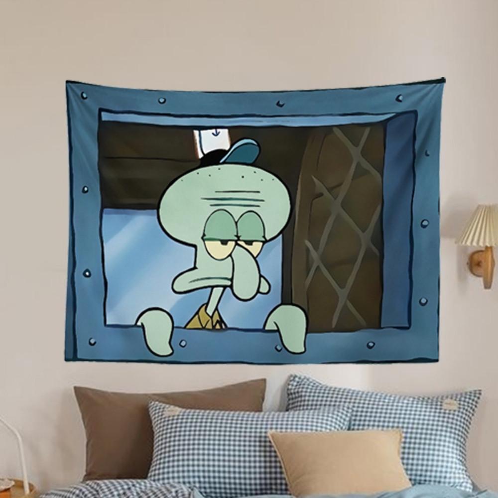 징징이 포스터 트위터 징징이 스펀지밥 패브릭 포스터 집게리아 인테리어 시선집중 벽꾸미기