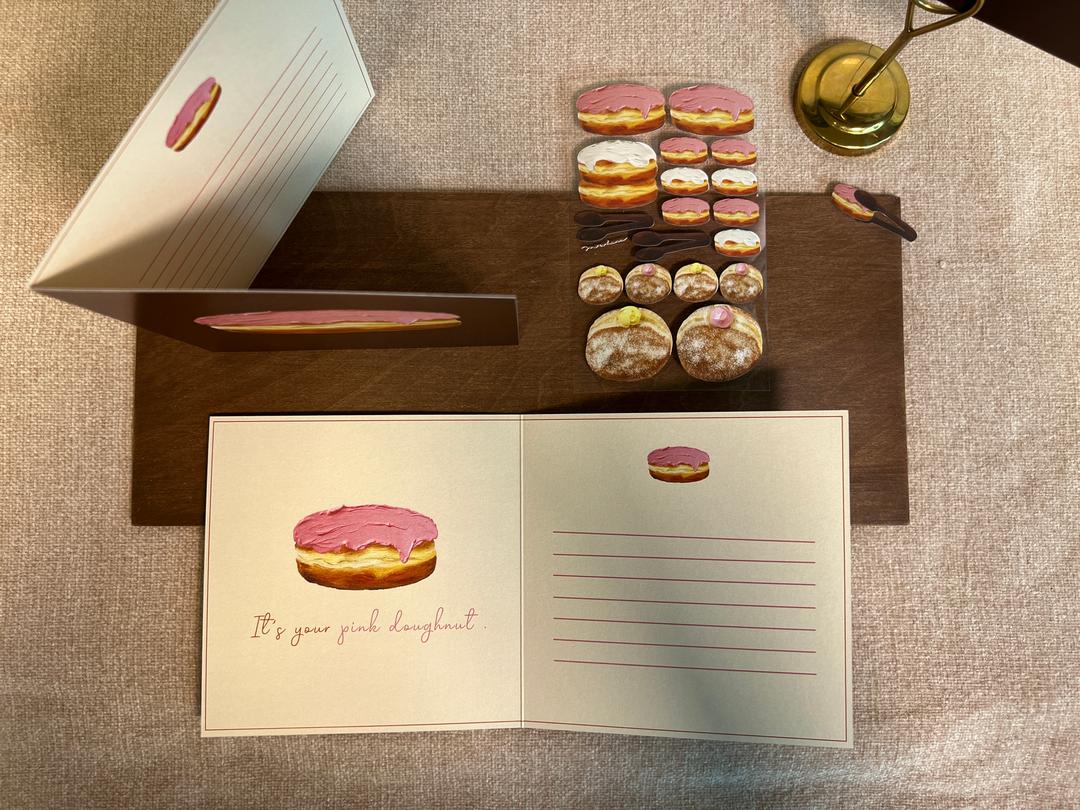 PINK DONUT : Message Card