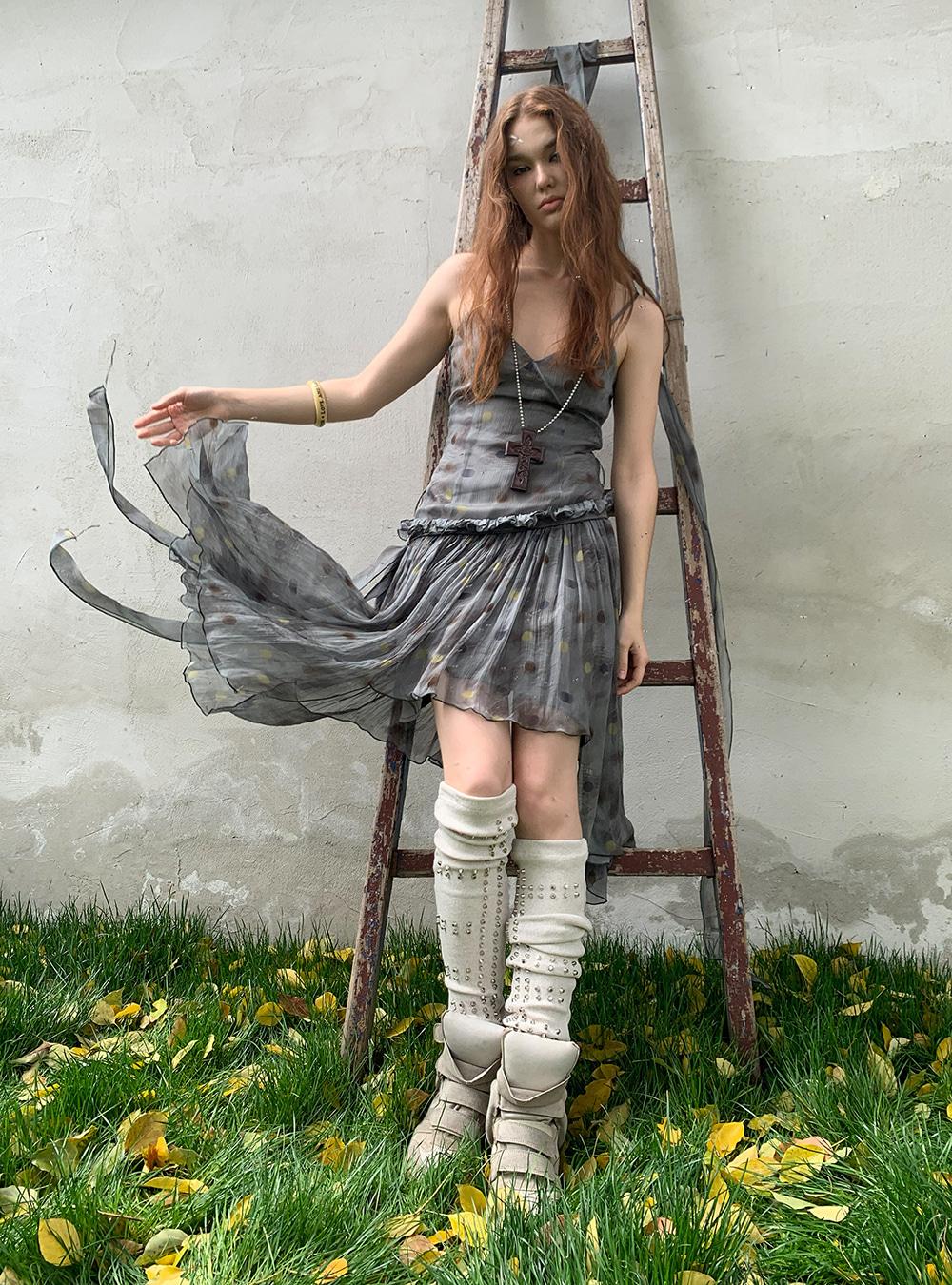 Mist Dot Layered Dress