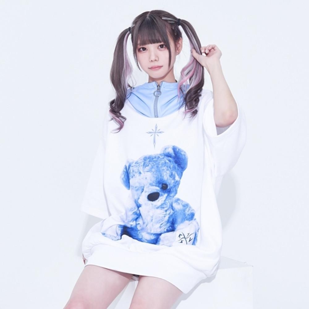 트라바스도쿄 하프 ZIP 곰 반소매 풀오버 옷