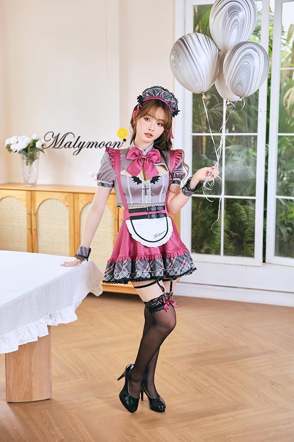 [Same day shipping] Little devil maid <<Halloween cosplay 9 piece set>>【Malymoon】[9647]