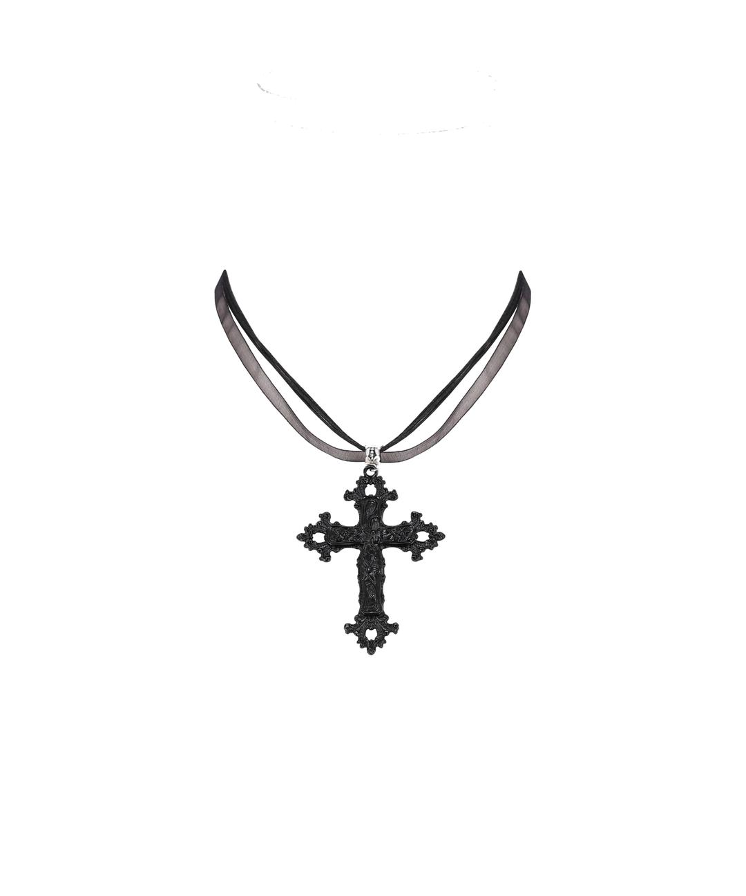 black cross necklace