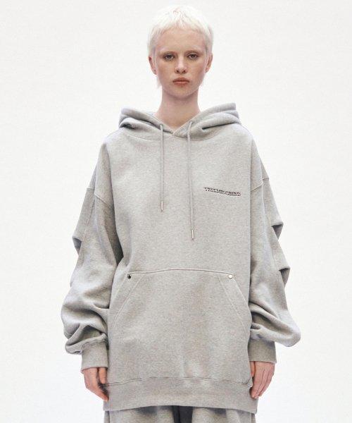 Rivet Sweat Set-up Hoodie [ Gray ]