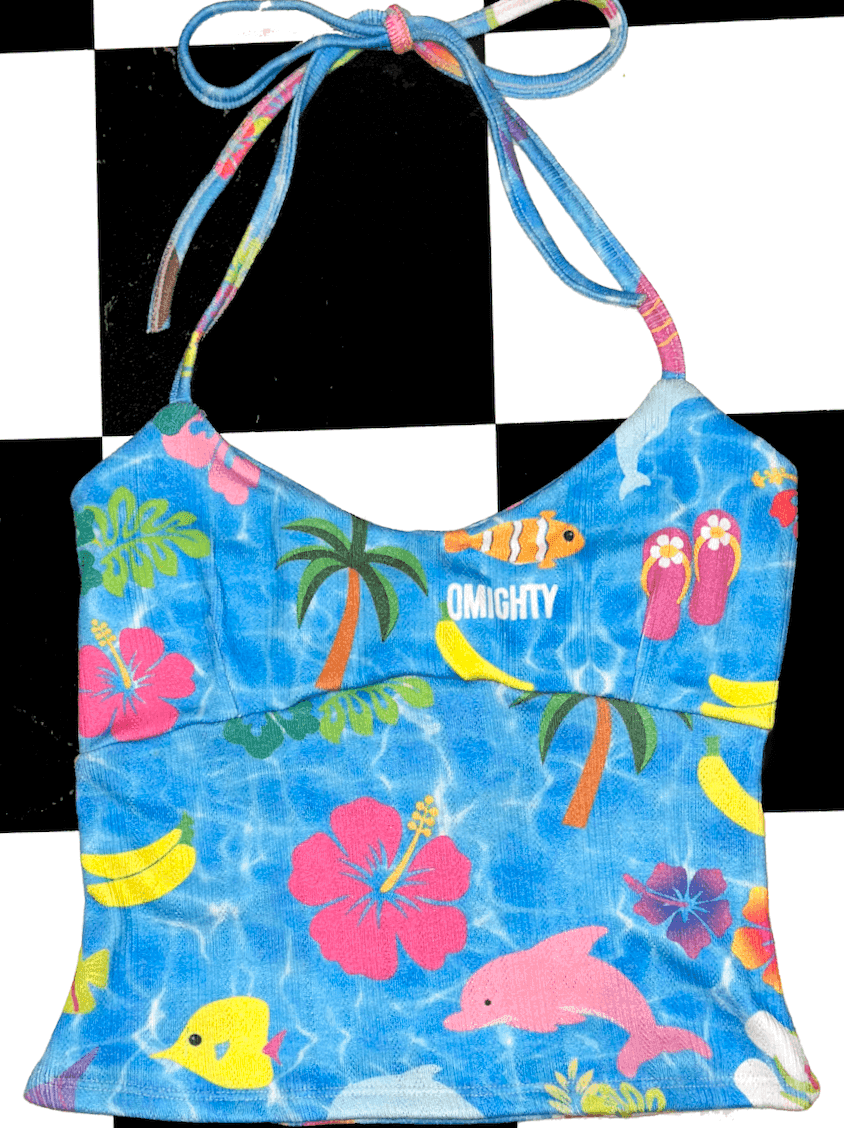 AQUAMARINE POINTELLE HALTER