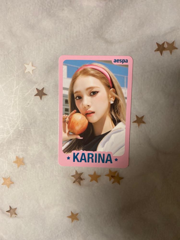 에스파 마이월드 트레카 A버전 포카 aespa MY WORLD 카리나 포토카드