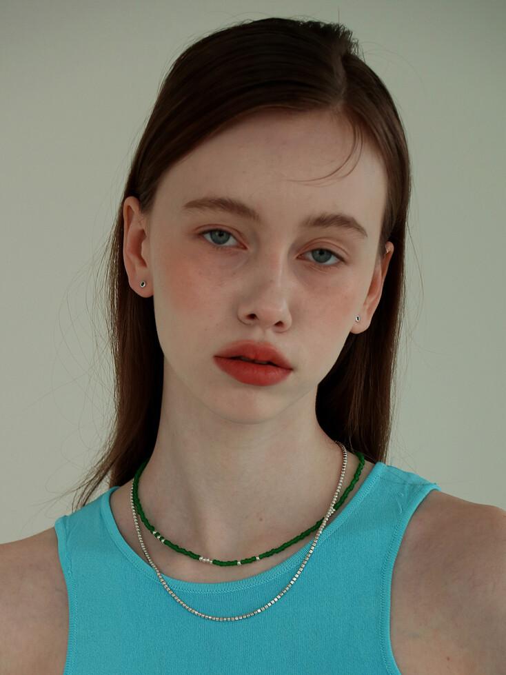 green beads necklace