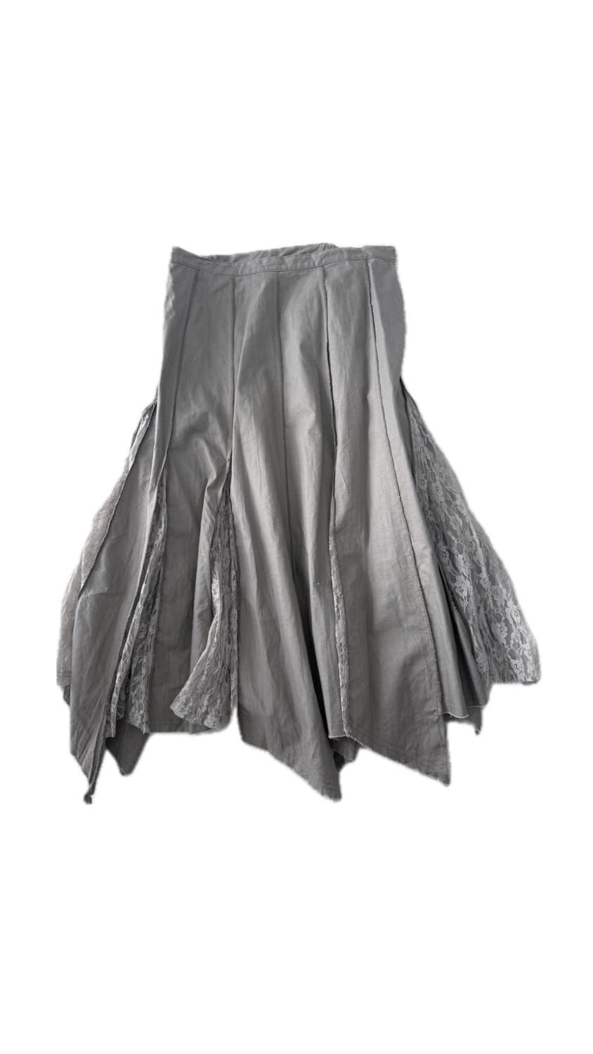 빈티지 오리엔탈 카키브라운 롱스커트 | 후루츠패밀리