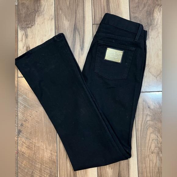 RALPH LAUREN 867 MIDNIGHT BLACK BOOTCUT JEANS SZ 29x34