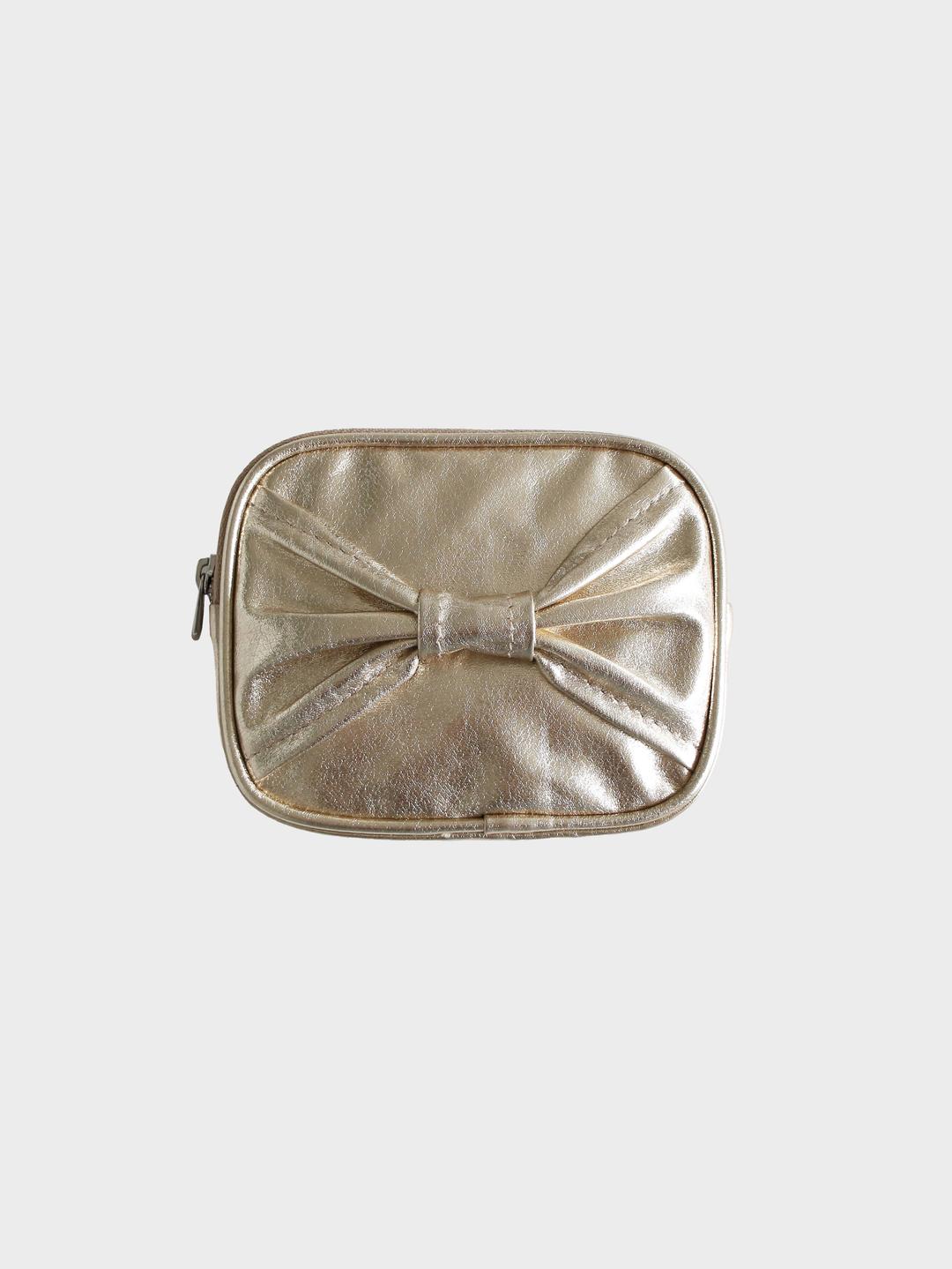 BOW CARD WALLET GOLD
