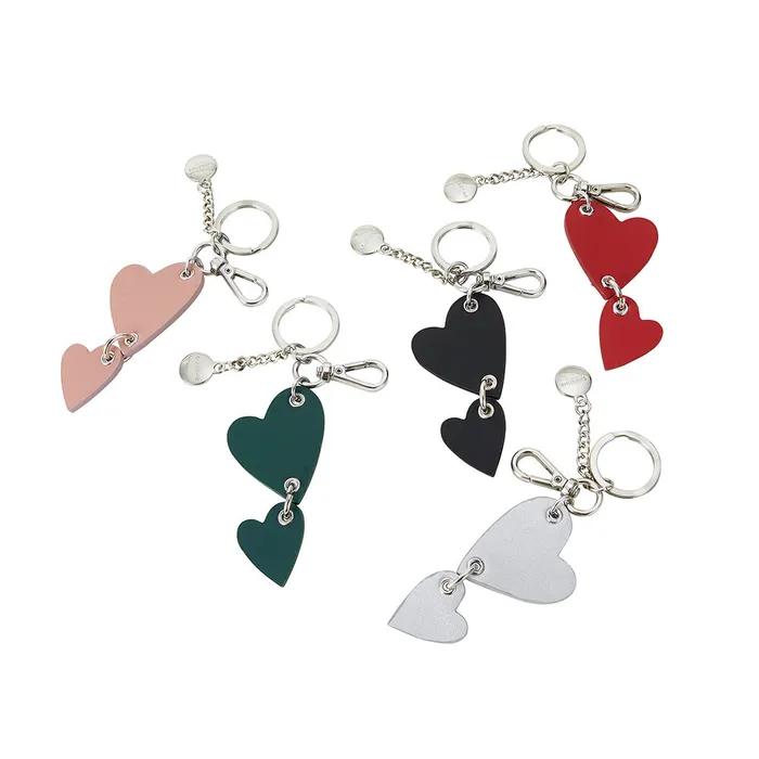 DOUBLE HEART KEY RING(5COLORS)
