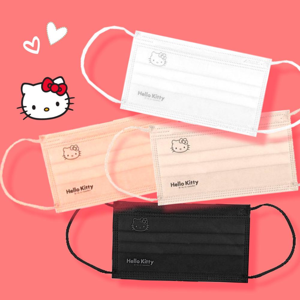 헬로키티마스크 중형 100매 덴탈 중학생 주니어 캐릭터 산리오마스크 일회용
