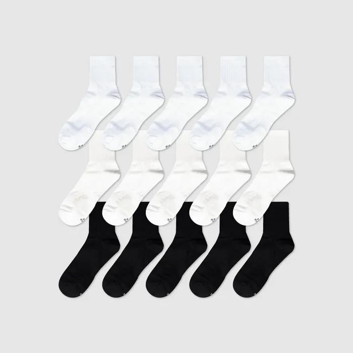 [10PACK] 1507 모노 트라우져 하프 삭스 - 스노우화이트/화이트/블랙