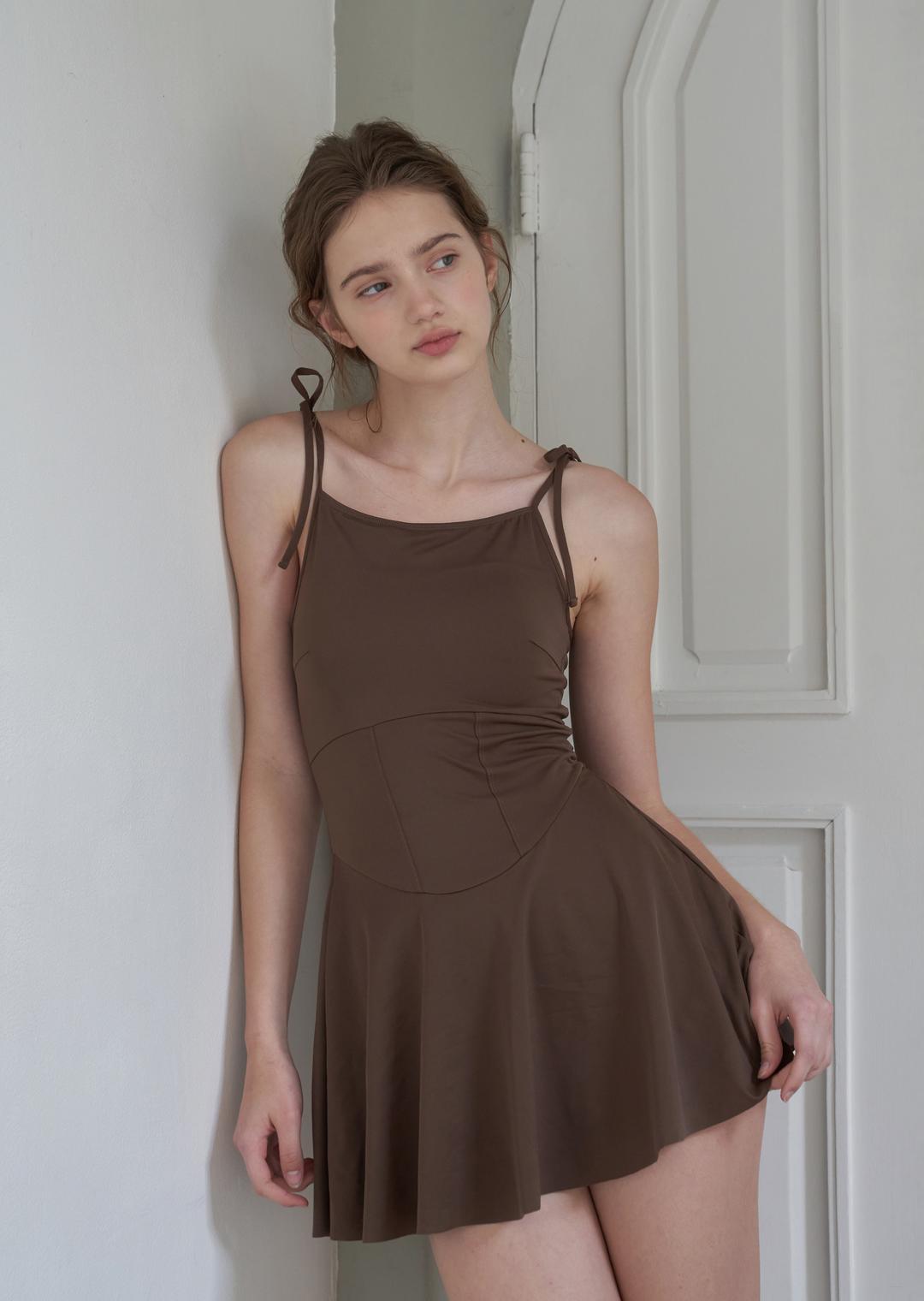 [PRE OPEN 5/27순차출고] 발레 코르셋 원피스 - 모카
