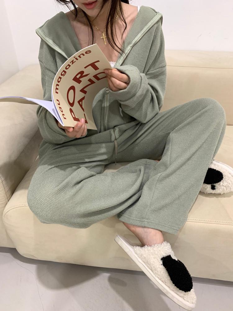 [히피디피] 토리 니트 셋업 - 후드집업 (3color)