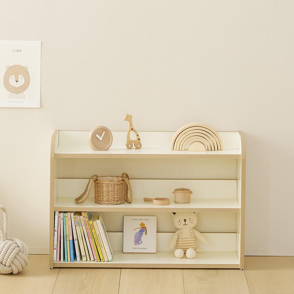 토리 마이토이 낮은 3단 교구장 유아 전면 책장 키즈