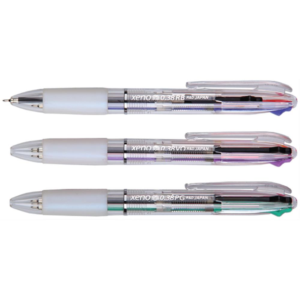 제노 xeno 0.38mm 3색볼펜 낱개 제노볼펜 다색펜