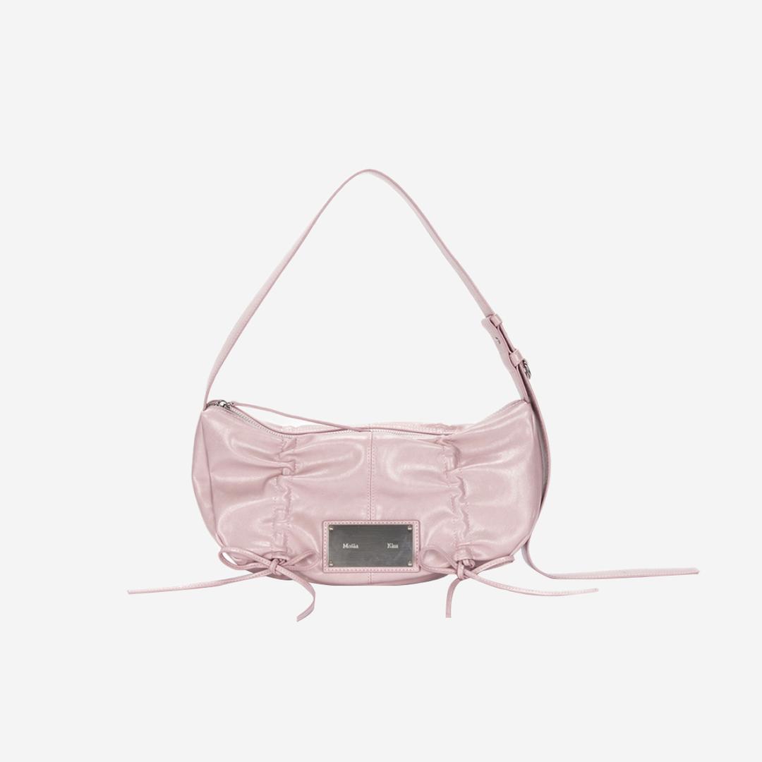 Matin Kim Half Shirring Ribbon Round Bag Pink