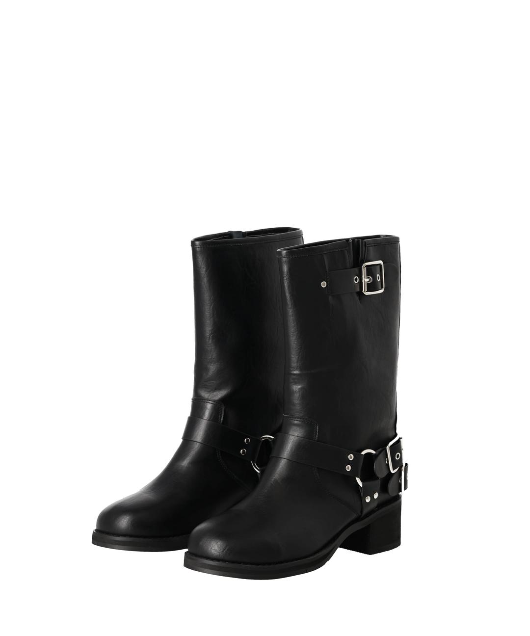 Biker buckle boots / 부츠 미들부츠 워커 낮은굽 레더부츠