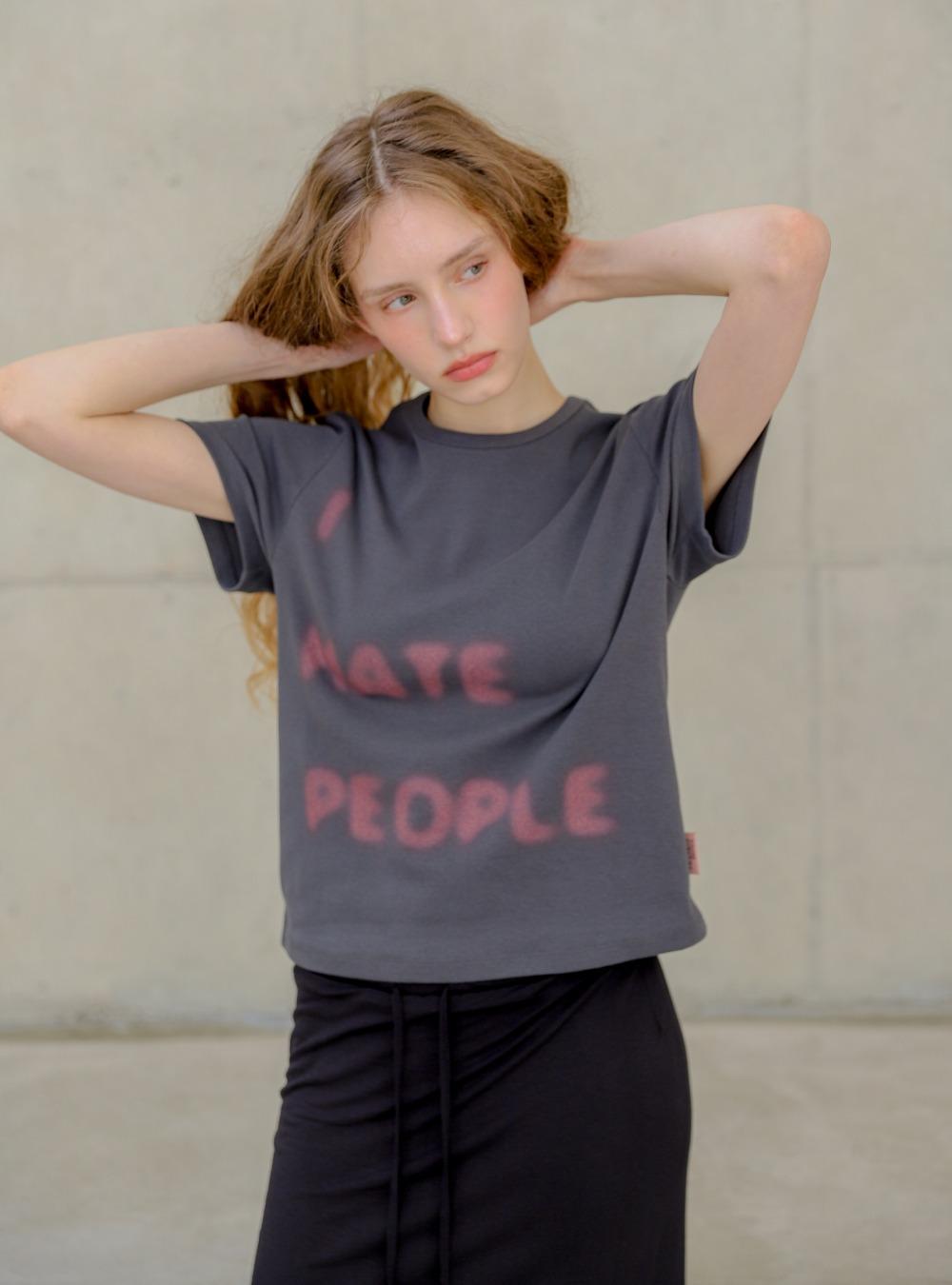 (예약발송 4월2일) I hate people T-shirts, Navy