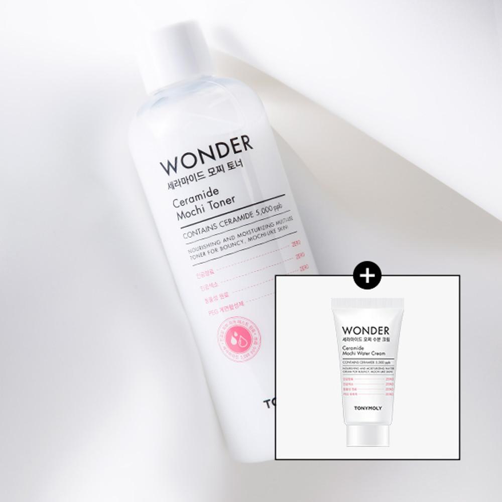 [증정] 토니모리 원더 세라마이드 모찌 토너 500ml + 수분크림 30ml