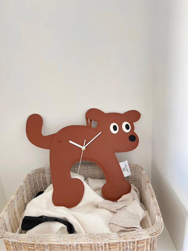 침실 거실 벽장식 인테리어 키치한 강아지 벽시계