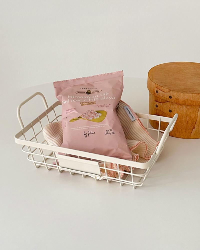 플랑 핸들 바스켓 베이커리 철제 바구니