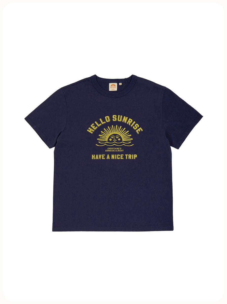 HS VTG Arch Logo Tee_Purple Navy