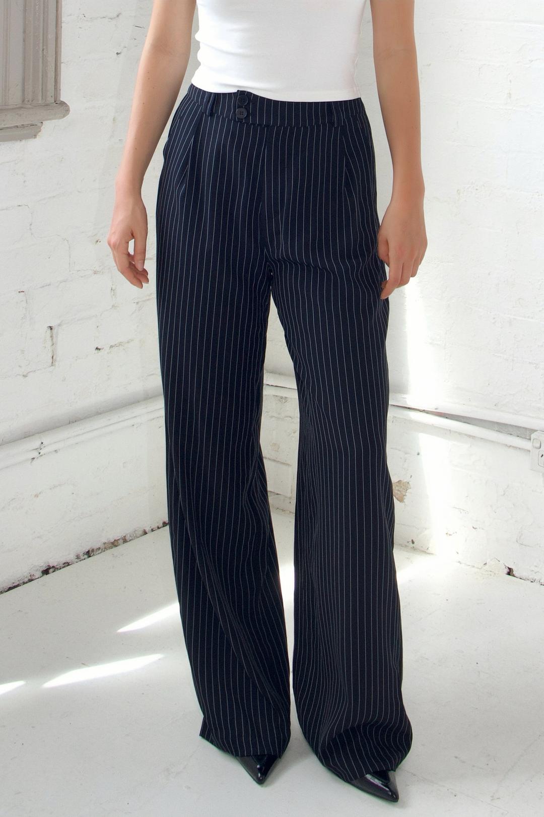 SCG MADE |Everyday Favourite Mid-rise Striped Trousers