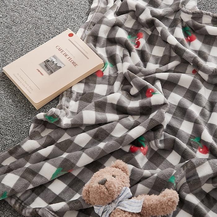 체리쥬 블랙 극세사 밍크담요(소형/대형/특대형)