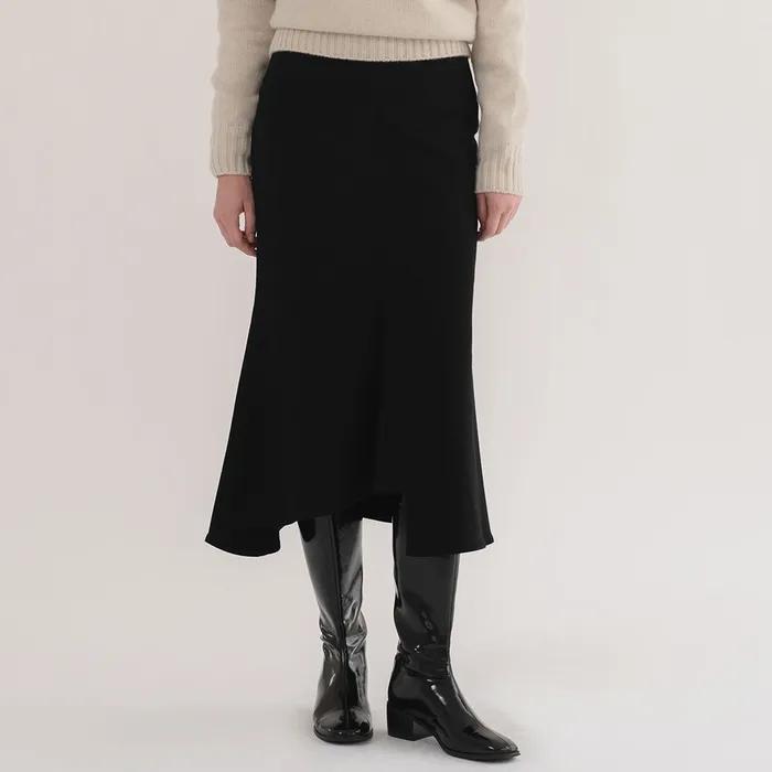 [12.29 예약발송] 머메이드 슬릿 스커트 겨울버전 블랙