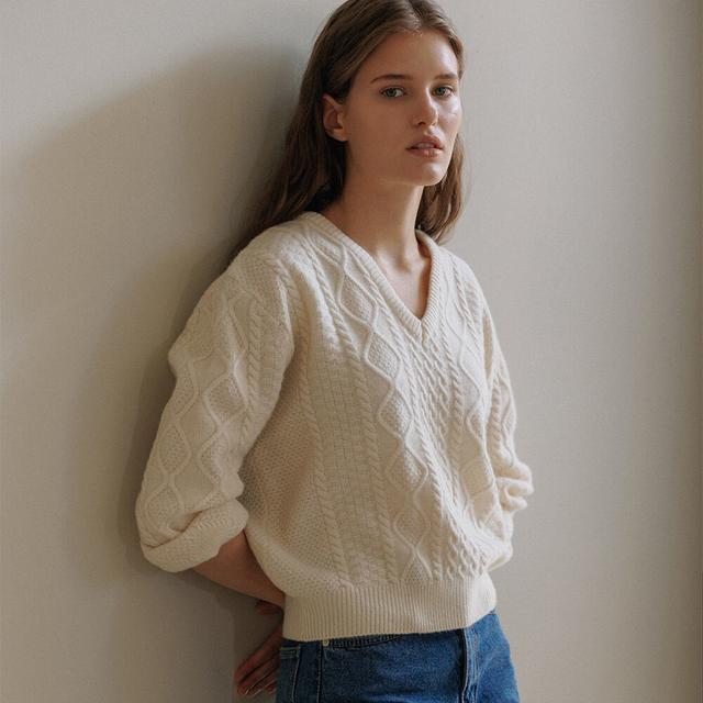 [11/2 순차발송] Tomo cashmere V-neck knit