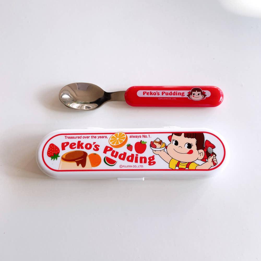 페코짱 디저트 푸딩 스푼 + 케이스  / 일본 빈티지 아동 숟가락 수저