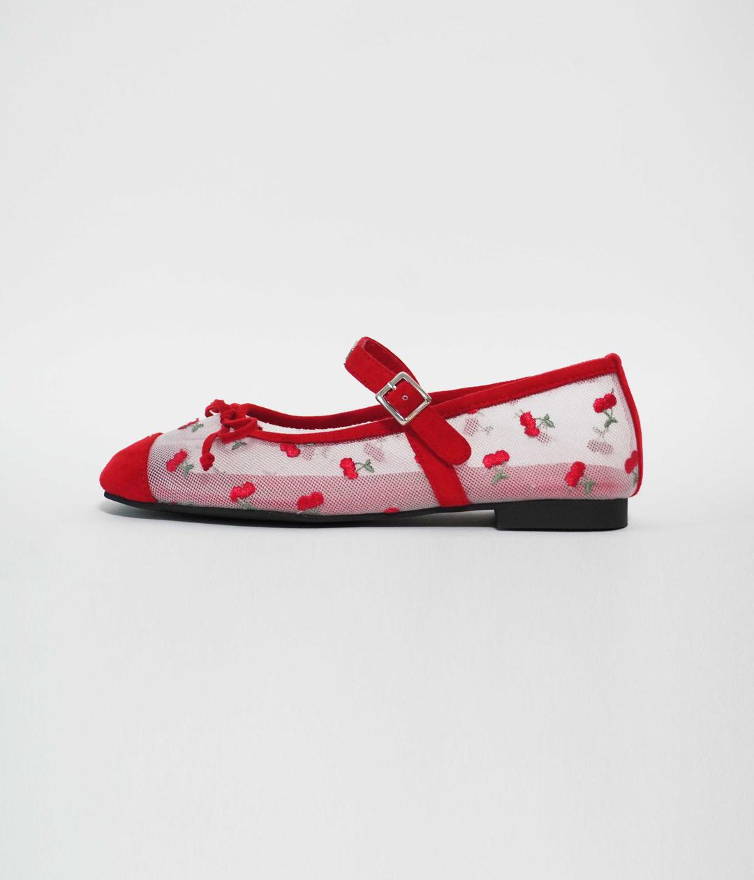 omn Mesh Flat Shoes _Cherry Red
