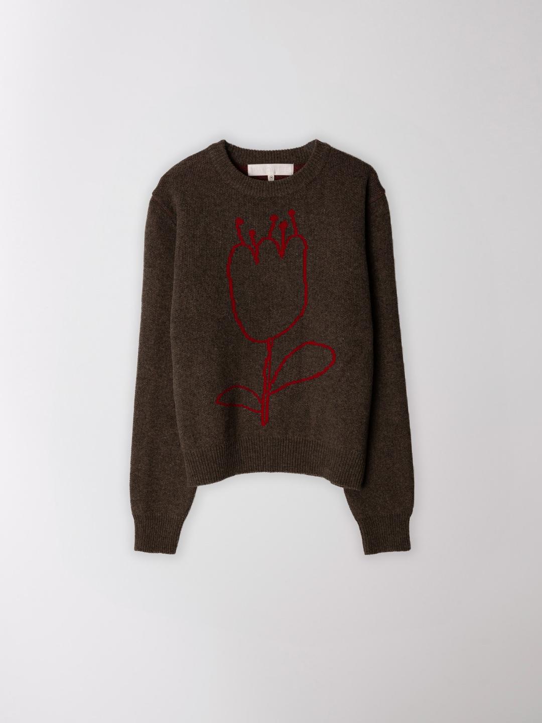 [2차 리오더] TULIP JACQARD KNIT_KHAKI