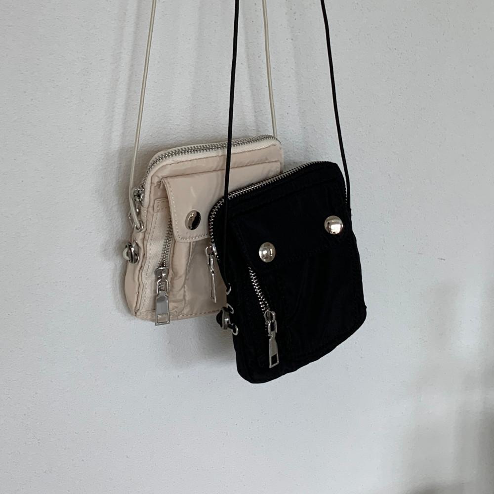 스트링 미니 사코슈백 2color 남자 여자 여름 미니 크로스백 끈조절 나일론 핸드폰가방