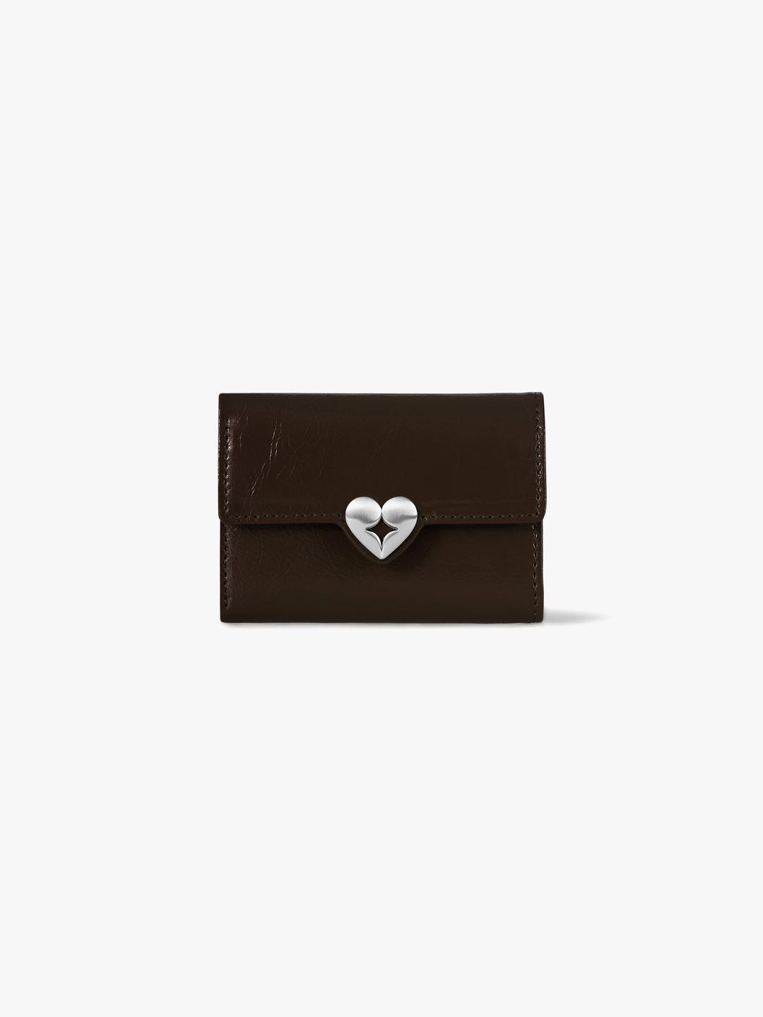 HEARTY FLAP WALLET - ESPRESSO