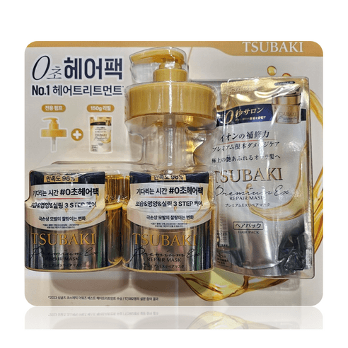 츠바키 0초 헤어팩 180g x 2입 + 리필 150g + 펌프, 1세트 - 헤어팩/헤어마스크 | 쿠팡