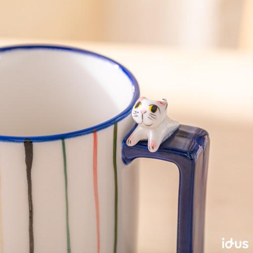 고양이손잡이머그