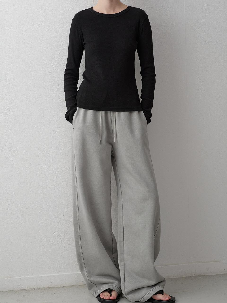 [일부옵션 3차 12/10예약배송] 와이드 피그먼트 스웻 팬츠_grey