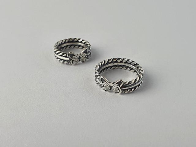 [트위스티드 나비링] 925실버 엔틱 빈티지 꼬인 은반지 선물 꼬임링