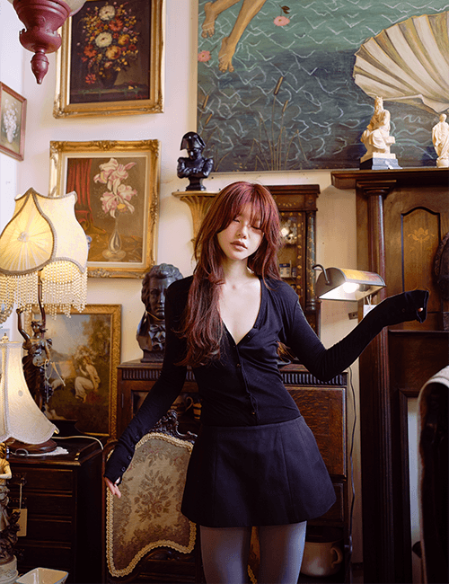 2차 예약배송 button up long sleeve cardigan