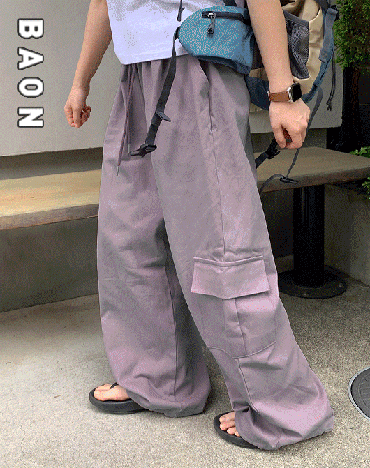 [4천장돌파][BAON] 오보미 코튼 밴딩 카고 팬츠 (4color)