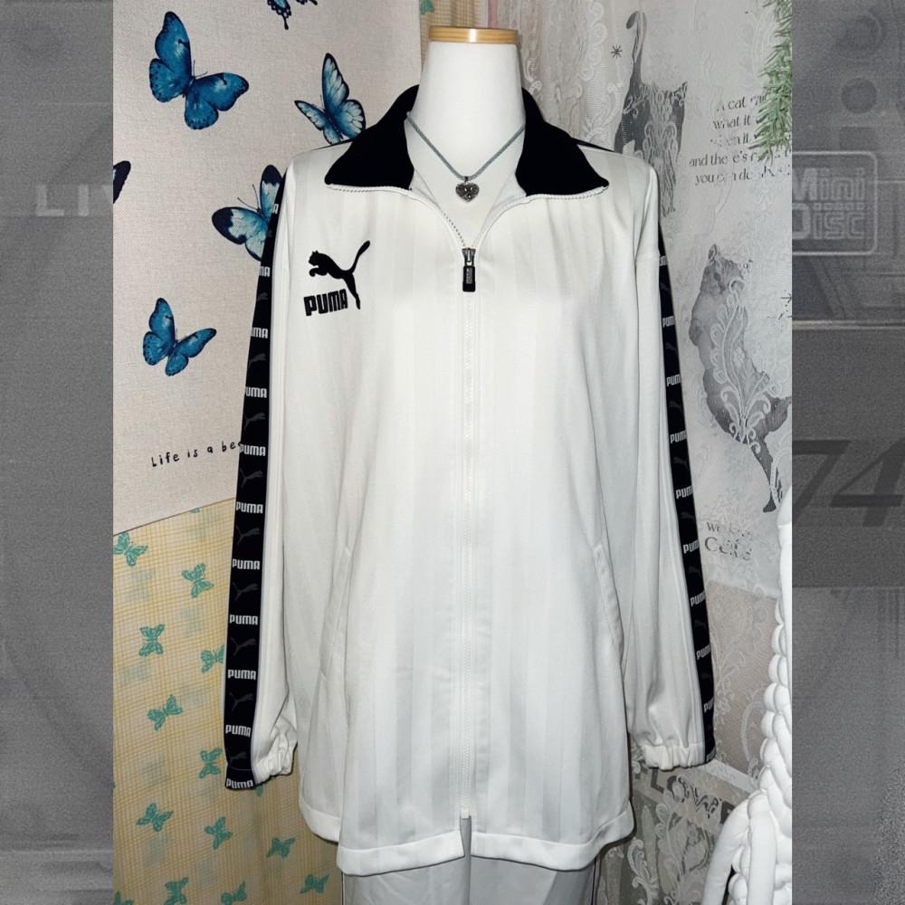 [중고] 퓨마 화이트 빅로고 오버핏 져지