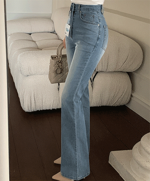 파스텔타임 🧊썸머ver추가/7만장 돌파🧊[MADE]탄탄 진청 세미 부츠컷 하이웨스트 pt(하객룩/데이트룩/데일리룩/소개팅룩)