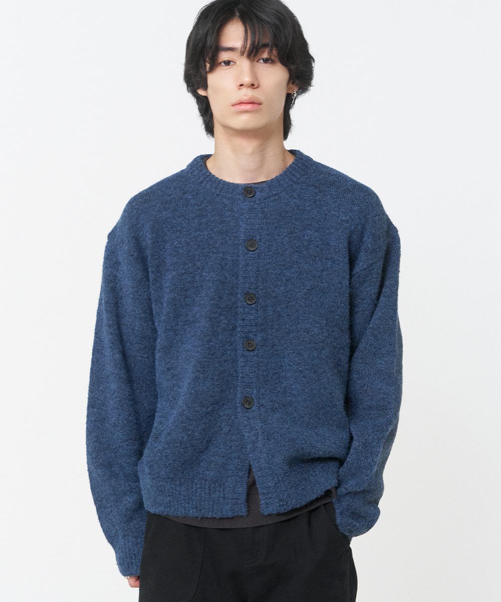 Round neck cardigan TURQUOISE