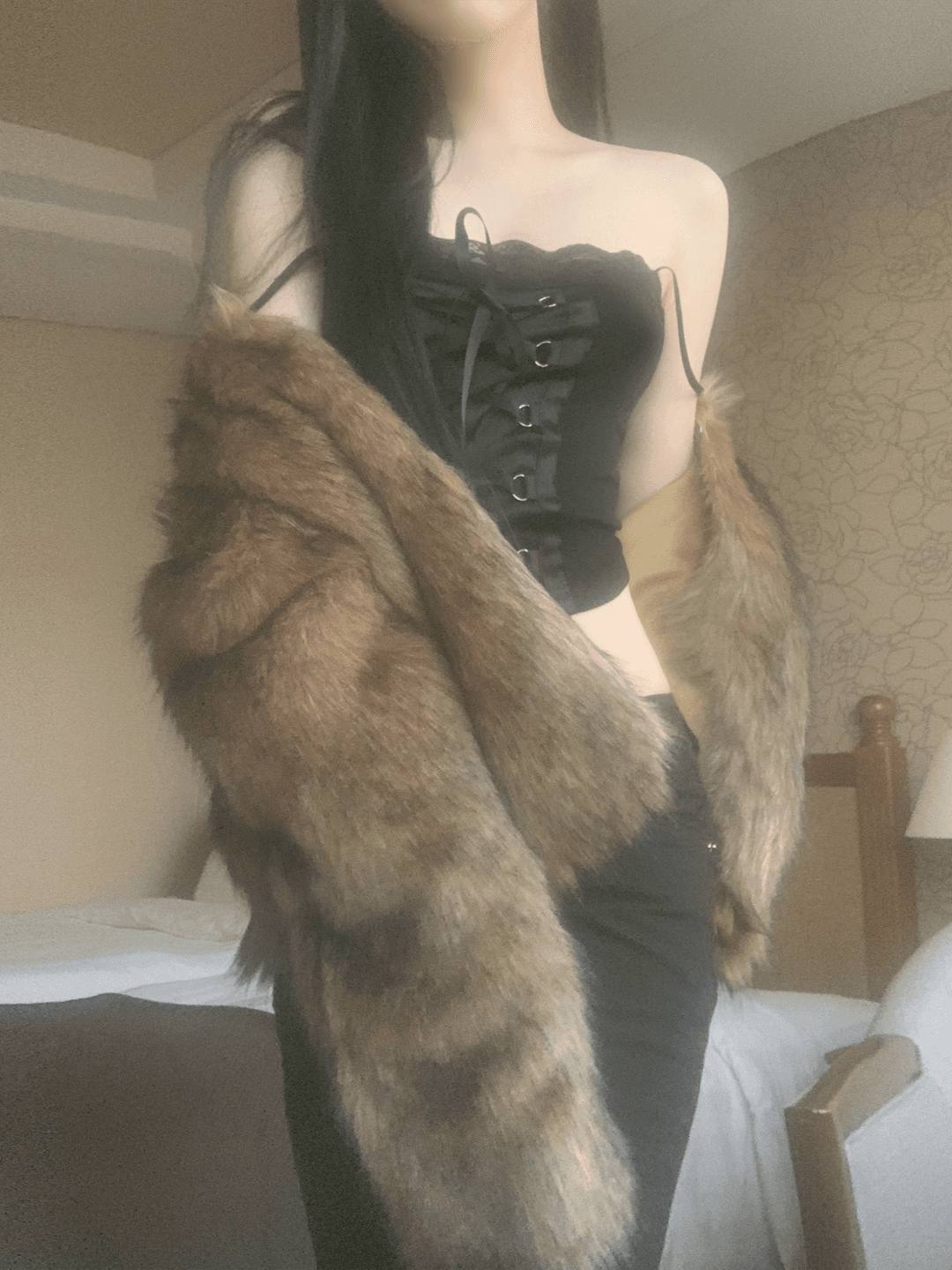 Rokina Eco Fur Jacket (Brown)